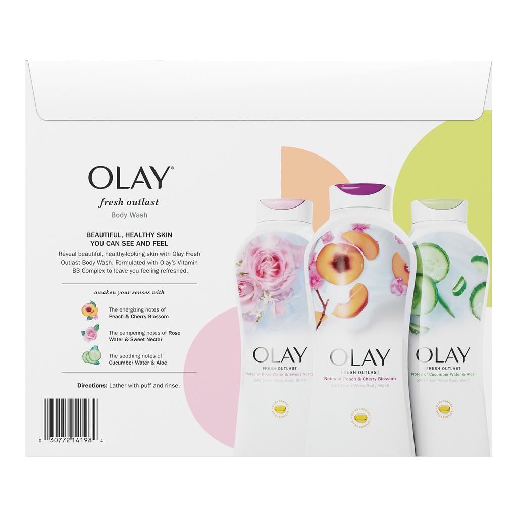 Olay Jabón Líquido para el Cuerpo – Pack de 3 Unidades (700 mL / 23.6 oz cada uno)