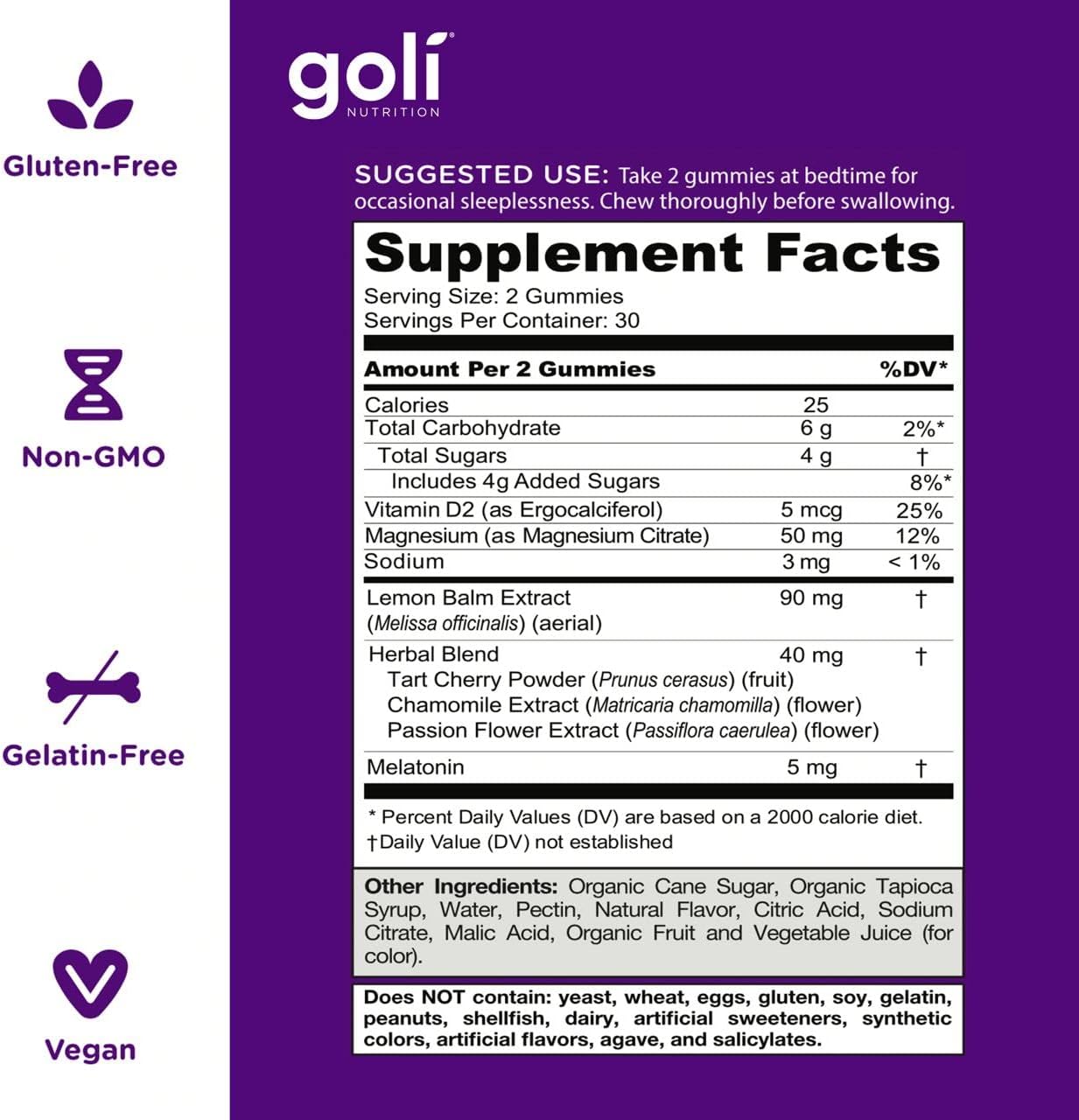 Golí Sleep – Gomitas para Dormir con Melatonina.