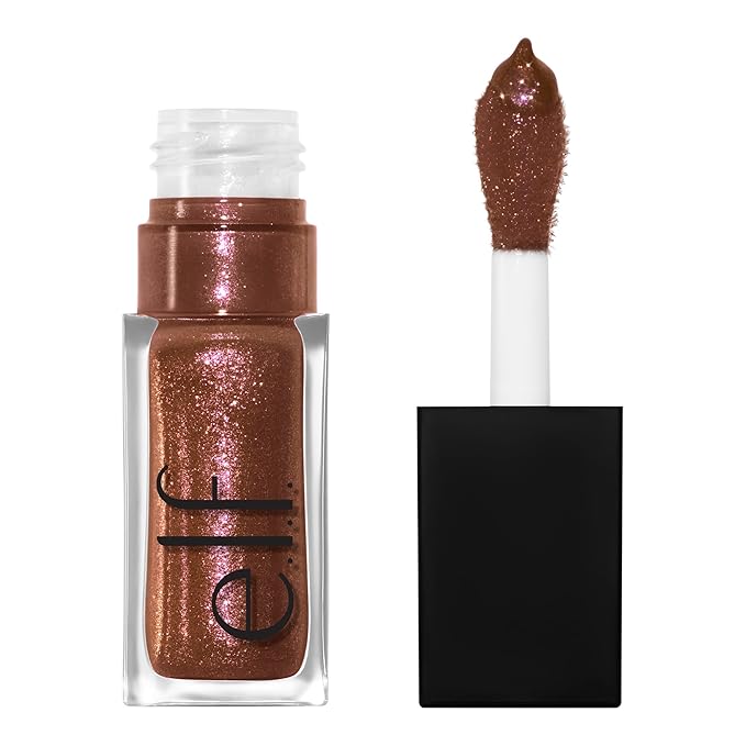 ELF Glow Reviver Lip Oil, infundido con aceite de jojoba, Vegano.