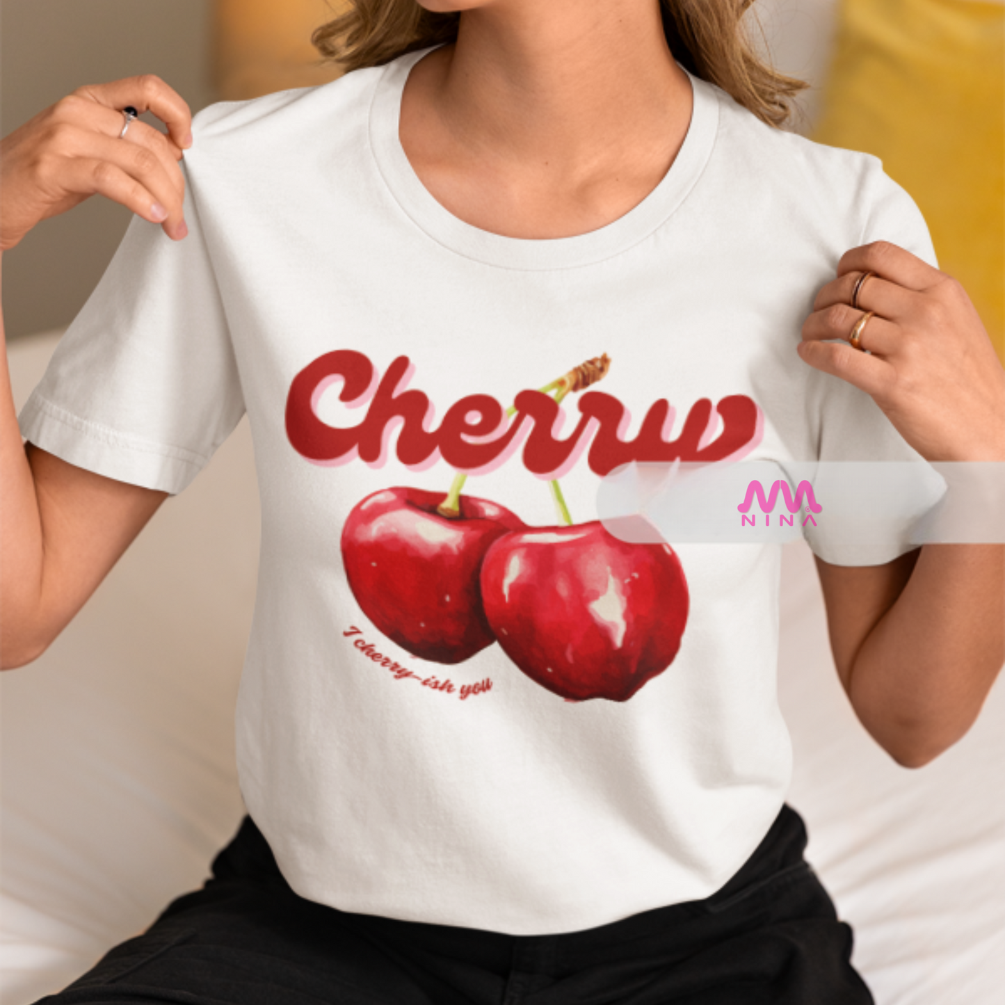 Camisa 🍒"Cherry"🍒 Diseño exclusivo! 100% Algodón