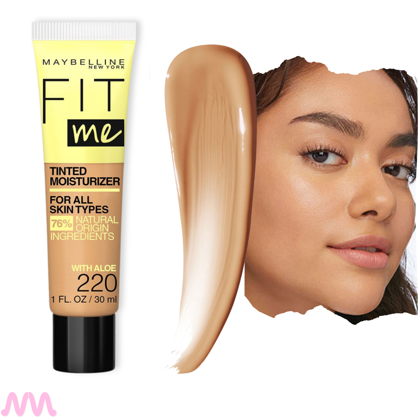Maybelline Fit me Maquillaje Hidratante con ingredientes naturales.