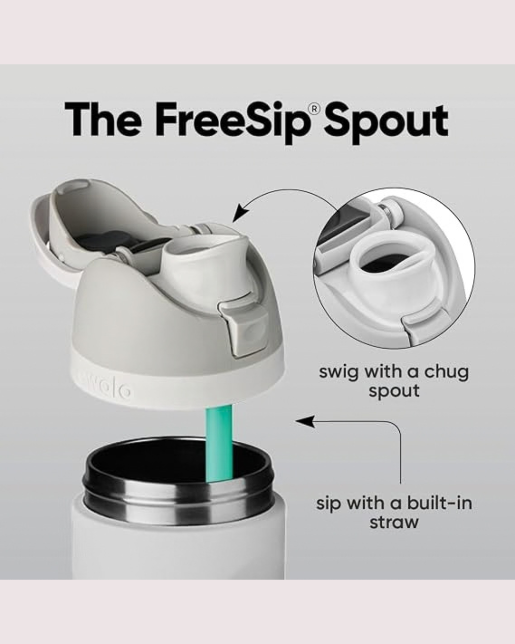 Owala FreeSip 24 oz, Botella de Agua de Acero Inoxidable