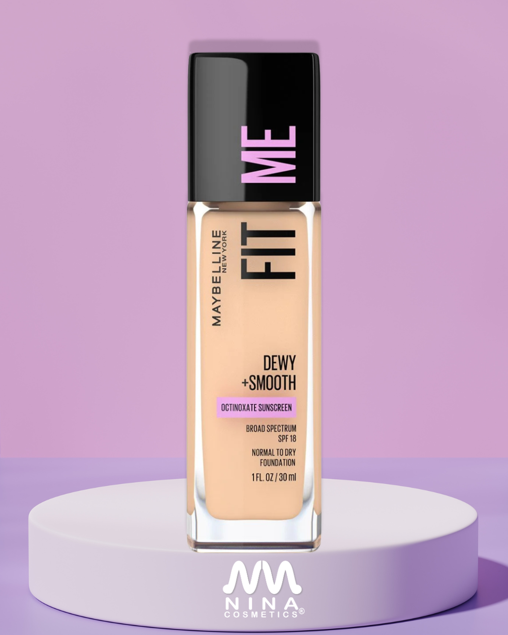 Maybelline Fit Me® Dewy + Smooth Foundation | Base de Maquillaje con SPF 18