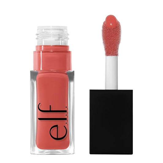 ELF Glow Reviver Lip Oil, infundido con aceite de jojoba, Vegano.