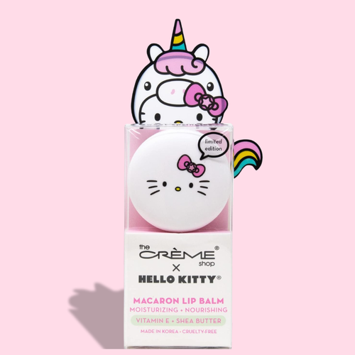 15% Descuento, Set the creme shop x hello kitty, Esmalte con decoraciones, rubor en crema y bálsamo labial sweet sprinkles.