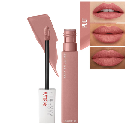 Labial SuperStay Matte Ink de Maybelline – Larga Duración y Acabado Mate