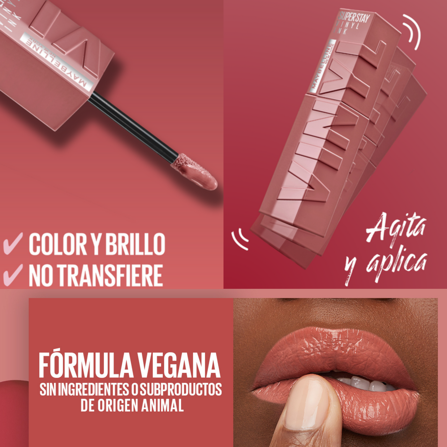 Labial Líquido de larga duración 16hr, no transfiere, Vinyl Ink 90 Dainty