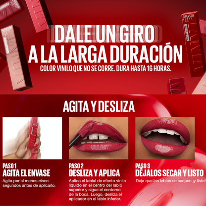 Labial Líquido de larga duración 16hr, no transfiere, Vinyl Ink 90 Dainty