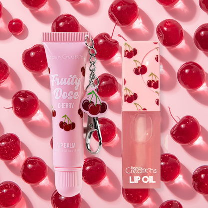 Kit Bálsamo y Aceite Labial con Aroma a Cereza - Sweet Lip Essentials Cherry | Beauty Creations