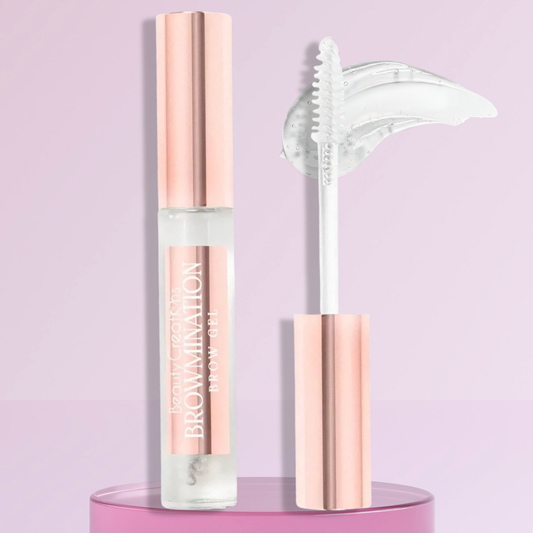Gel Transparente para Cejas con Efecto Laminado 12H de Duración | Browmination Brow Gel, Beauty Creations.