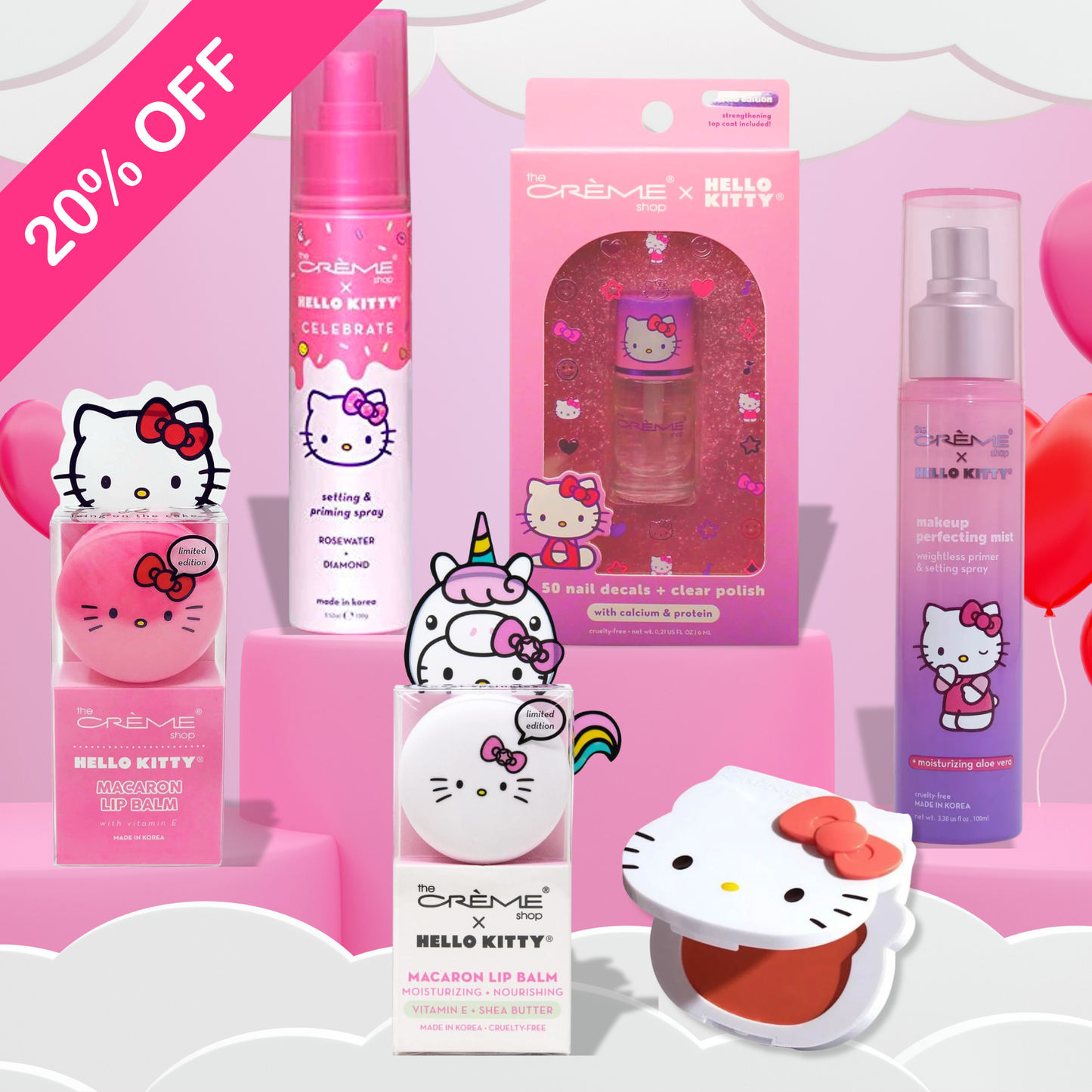 Combo The Creme Shop x Hello Kitty Edición Limitada. 20% Descuento