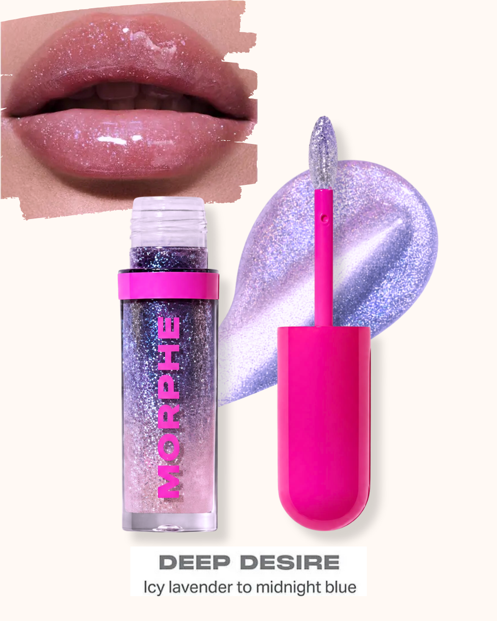 Morphe Lust Potion Lip Oil | Aceite Labial con Perlas de Brillo Multidimensional y Reflectante.