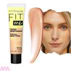 Fit Me Tinted Moisturizer Maybelline, Base liviana para acabado natural, todo tipo de piel