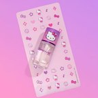 15% Descuento, Set the creme shop x hello kitty, Esmalte con decoraciones, rubor en crema y bálsamo labial sweet sprinkles.