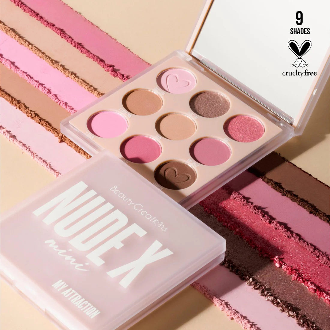 Nude X Mini Paleta de Sombras de Ojos Beauty Creations.