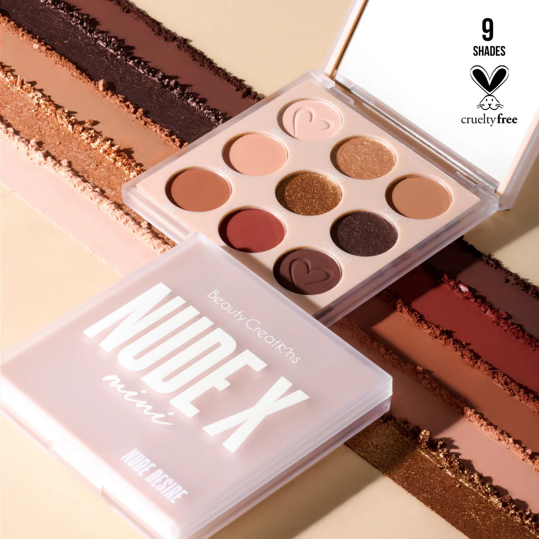 Nude X Mini Paleta de Sombras de Ojos Beauty Creations.