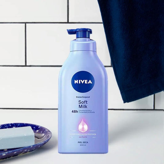 Nivea Body Soft Milk Crema Corporal "TAMAÑO FAMILIAR" 1 Litro.