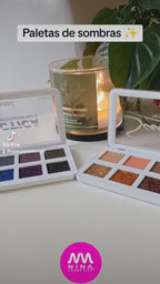 Paleta de Sombras Mates y Con Brillos de larga duración!