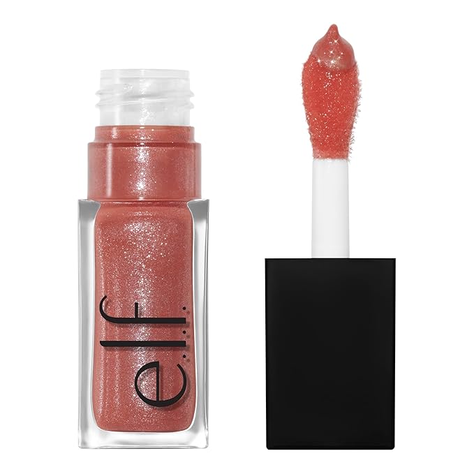 ELF Glow Reviver Lip Oil, infundido con aceite de jojoba, Vegano.