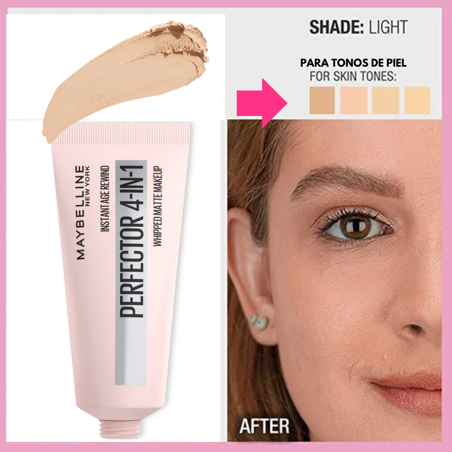 Perfector 4 en 1 (Primer+Polvo+Corrector+BB Cream) acabado mate