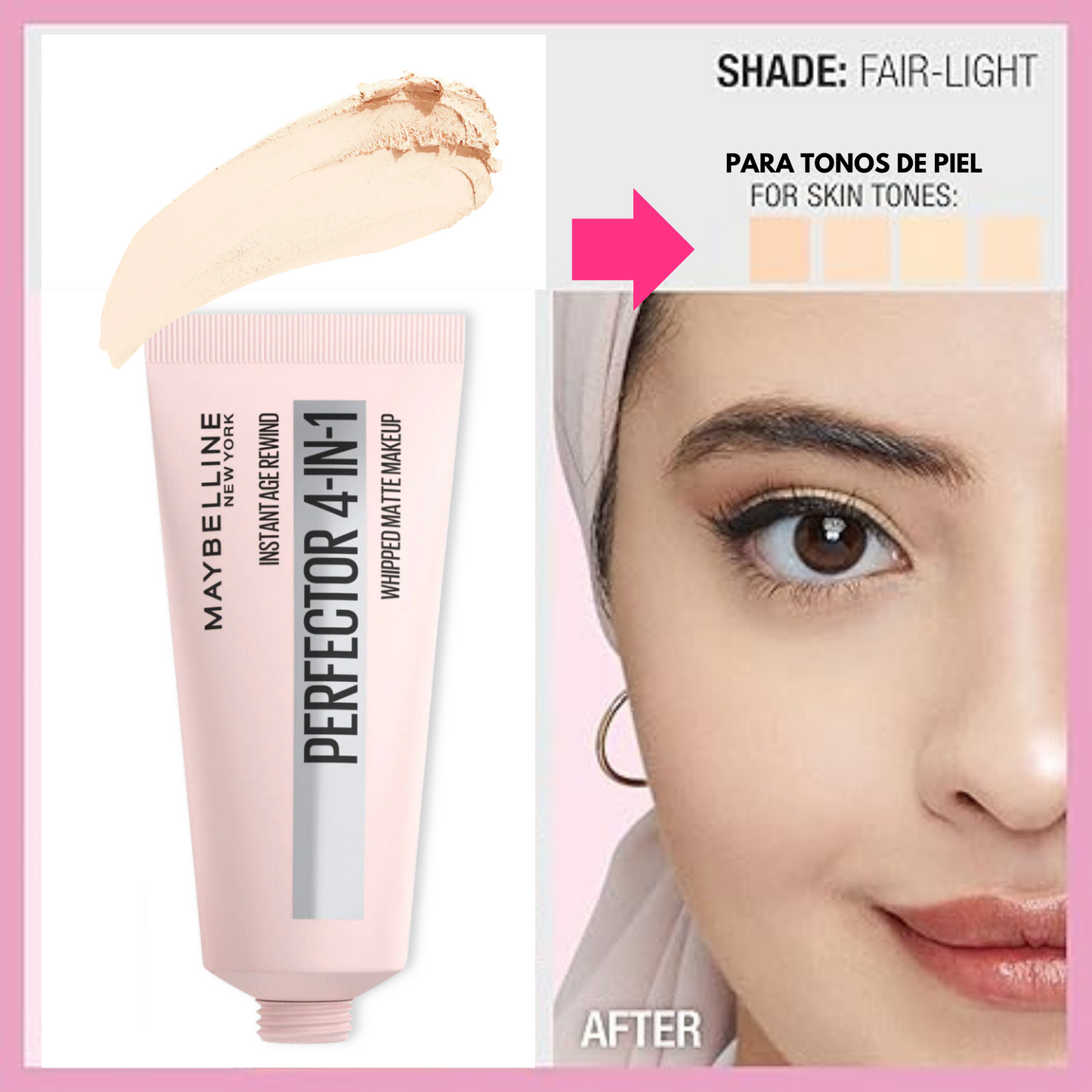 Perfector 4 en 1 (Primer+Polvo+Corrector+BB Cream) acabado mate