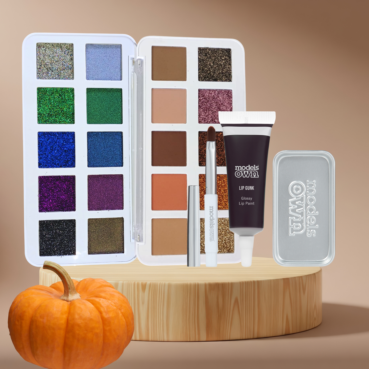 Set de Maquillaje Otoñal 🍁/ Disfraces Sombras de Ojos y Tinte labial color Lila Oscuro.