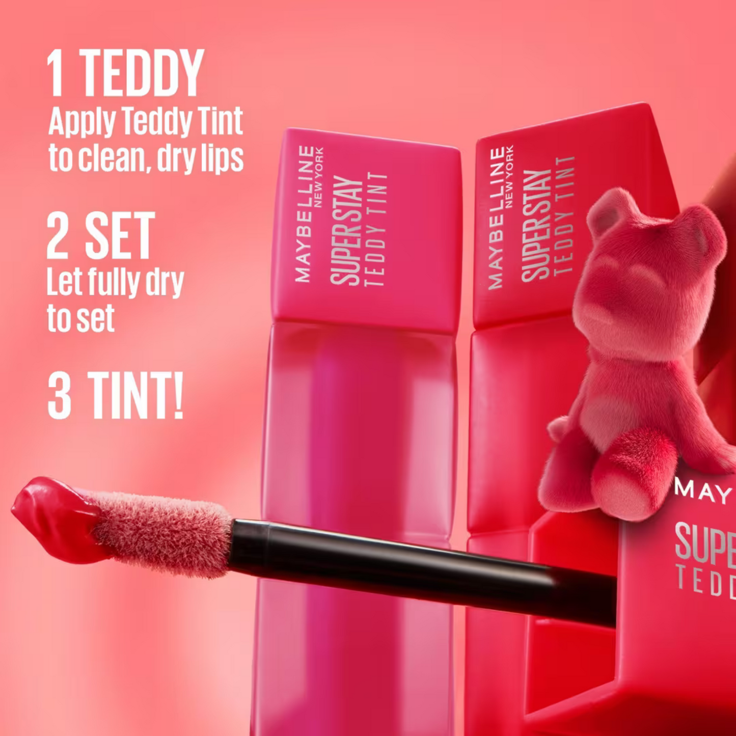 Super Stay Teddy Tint de Maybelline – Tinte Labial y de Mejillas Mate de Larga Duración