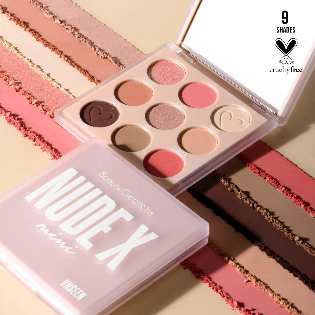 Nude X Mini Paleta de Sombras de Ojos Beauty Creations.
